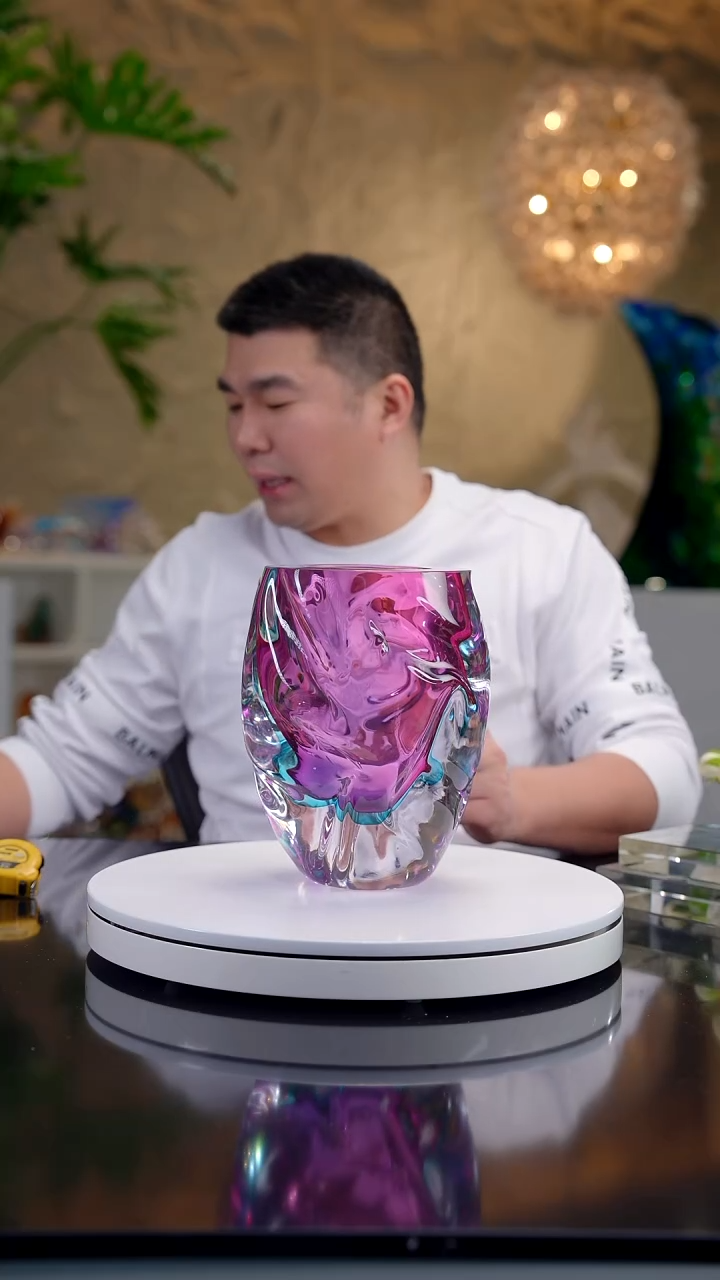 手工艺品琉璃金紫蓝设计款花器