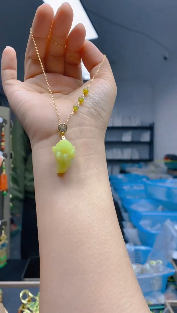 【闪购商品】翡翠耳饰合金193翡翠锁骨链