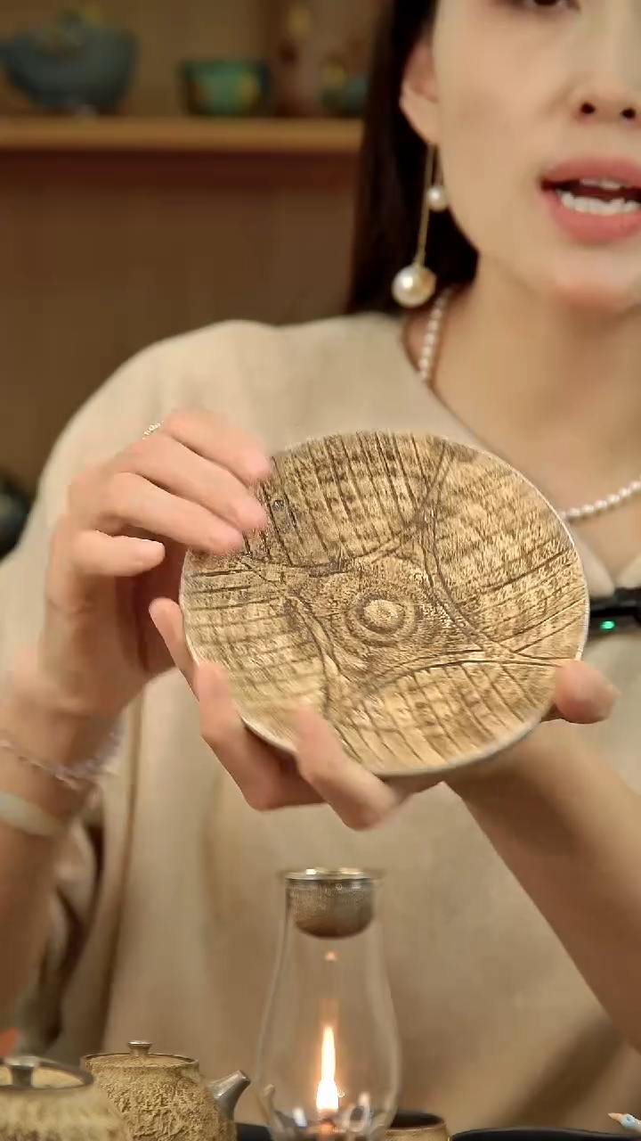 言野手作 粉引仿古铜钱壶承