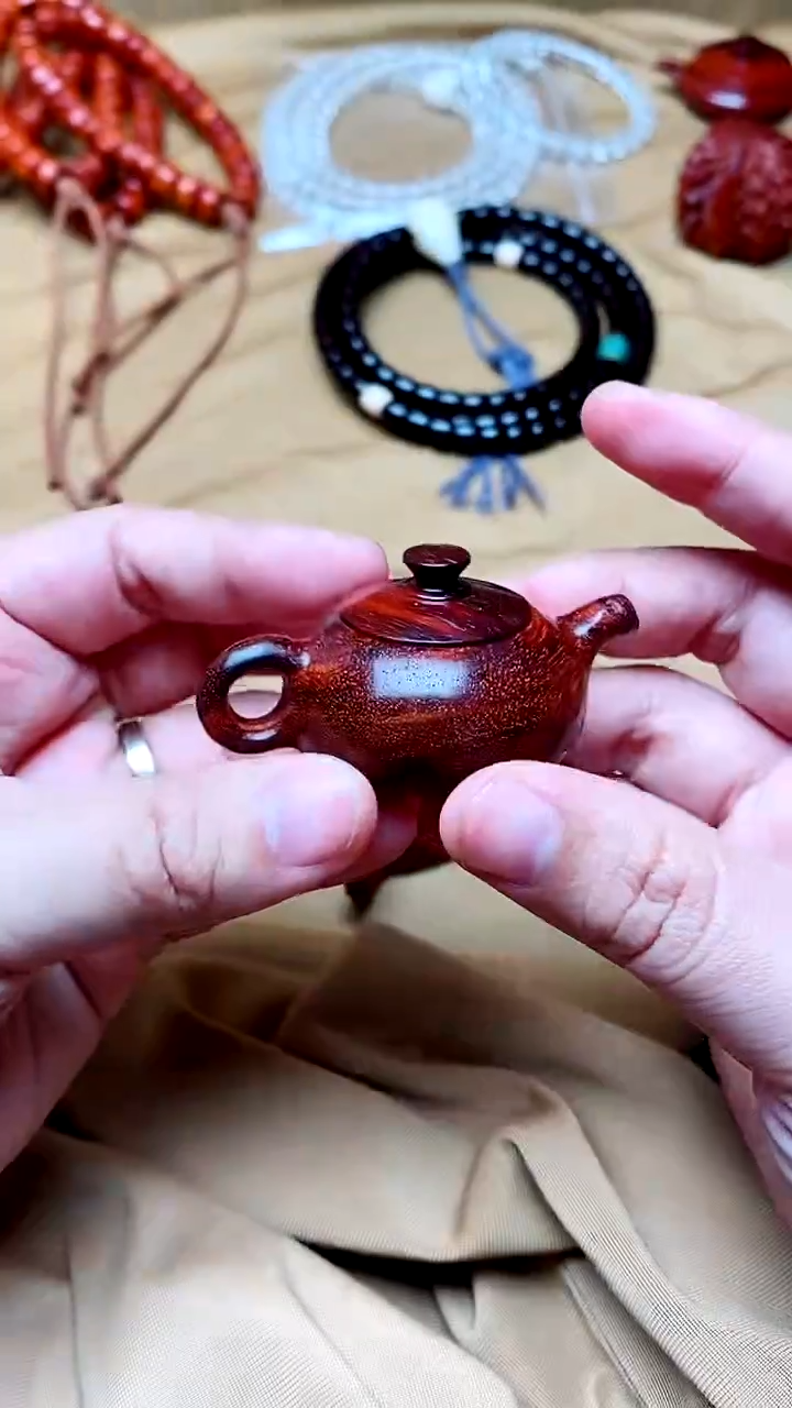 檀香紫檀（小叶紫檀）把把壶