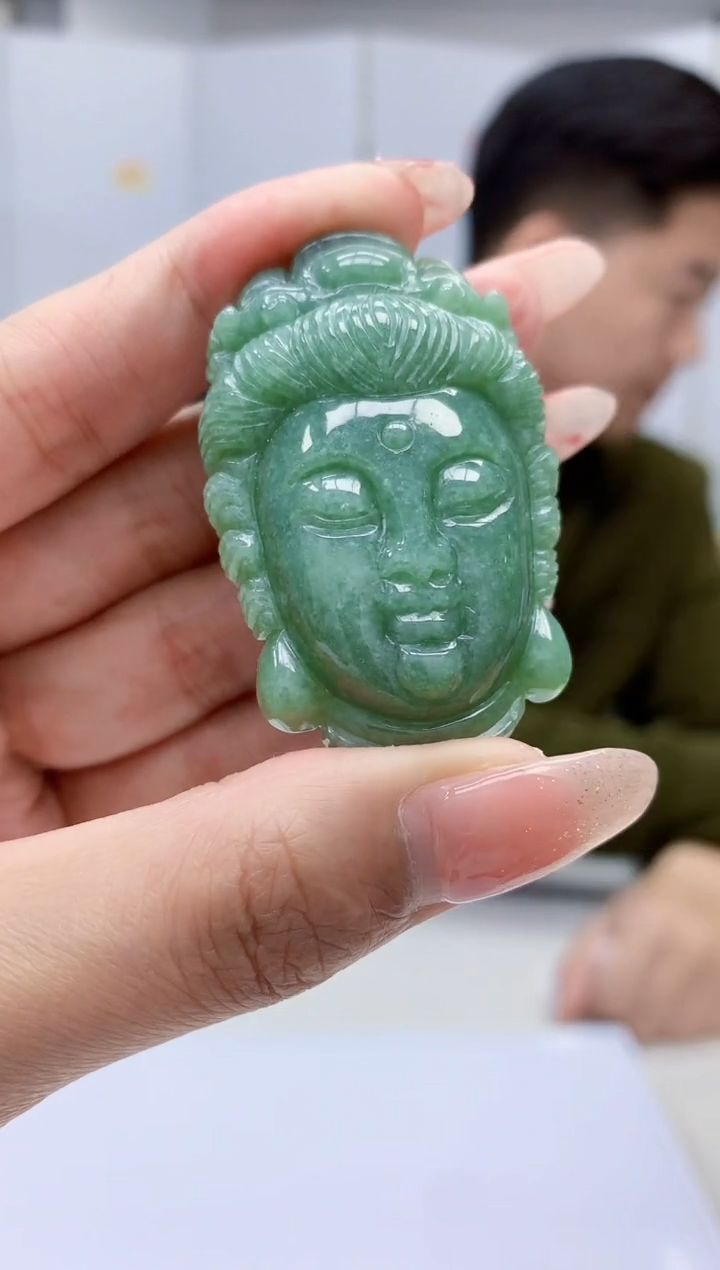 【闪购商品】定制翡翠未镶嵌4917MM-毛货挂件64