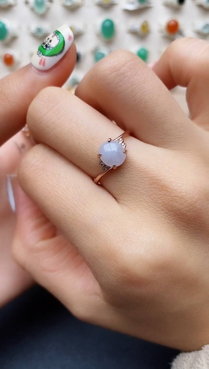 【闪购商品】翡翠戒指银S925镶嵌缅甸翡翠