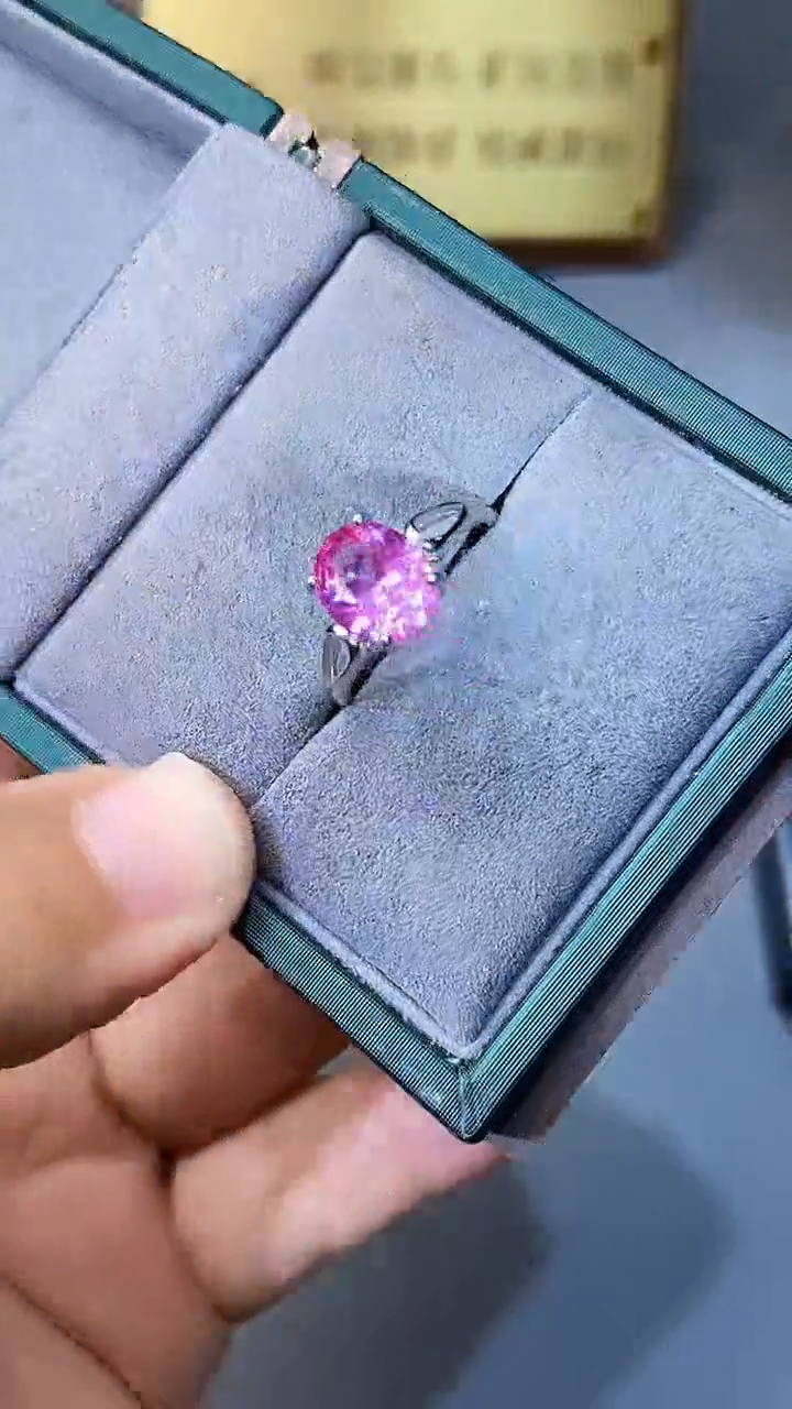 【闪购商品】彩色蓝宝石戒指银S925镶嵌354