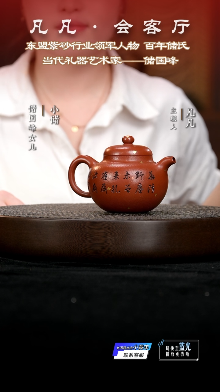 茶壶紫砂XCS41储国峰柿园朱泥300cc