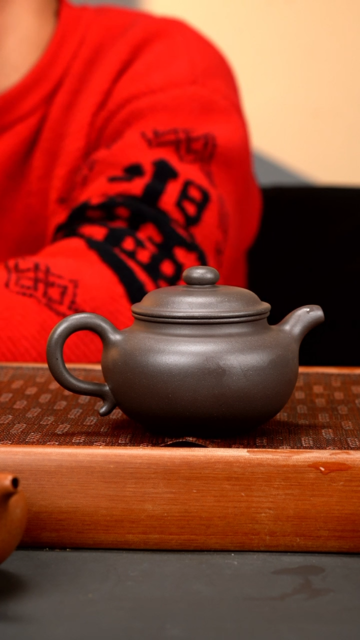 【闪购商品】紫砂茶壶 完美全手天青大亨仿古