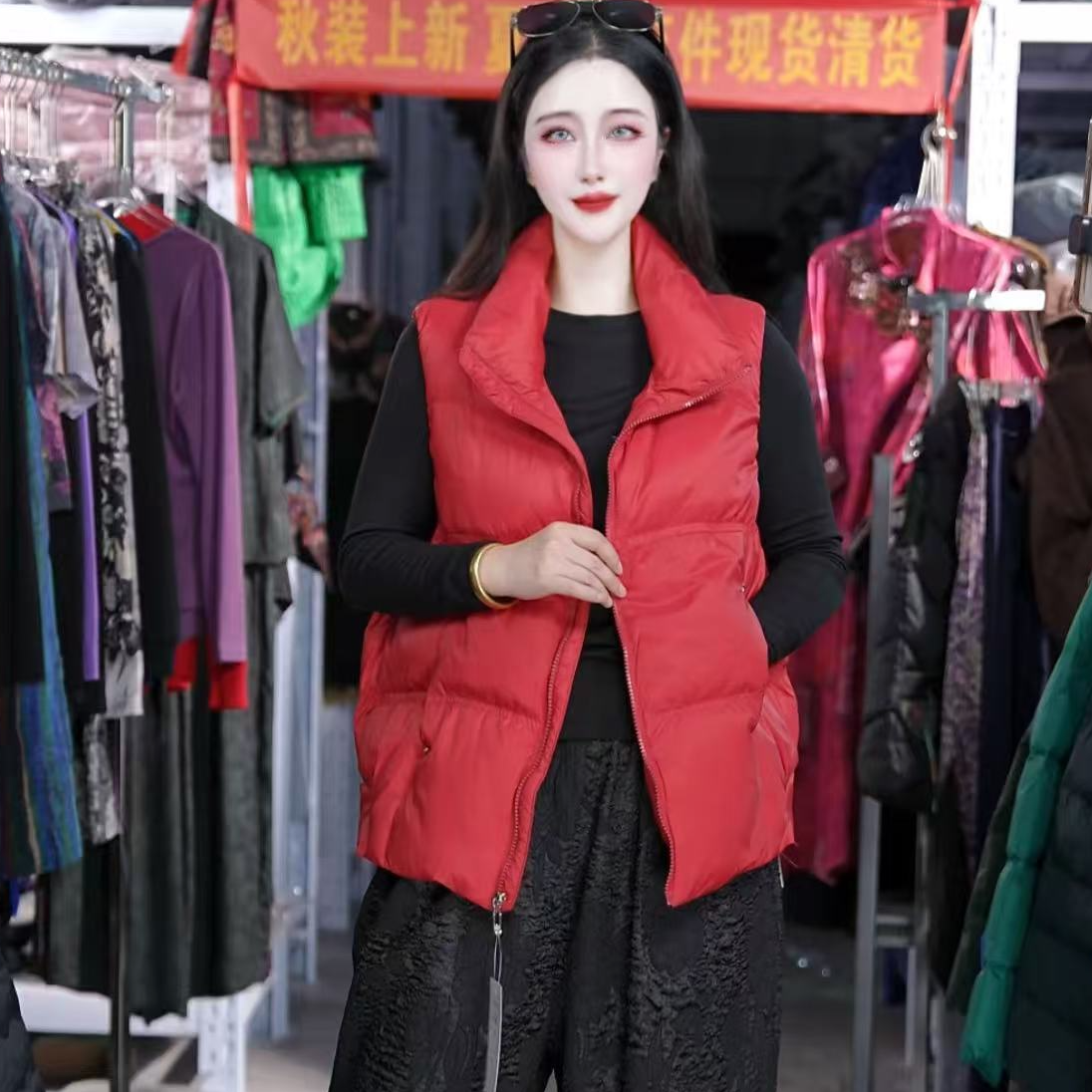 【鸭绒马夹】百搭时尚潮流休闲气质显瘦轻奢女款羽绒鸭绒马夹1372
