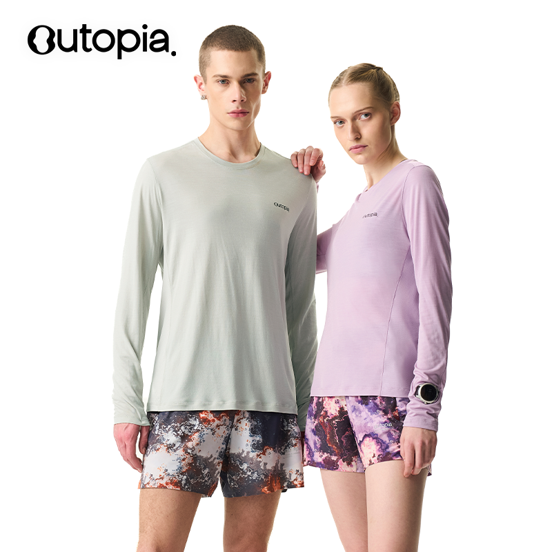 Outopia Wonder Cool男女美利奴羊毛CoolMax春夏跑步透气长袖户外
