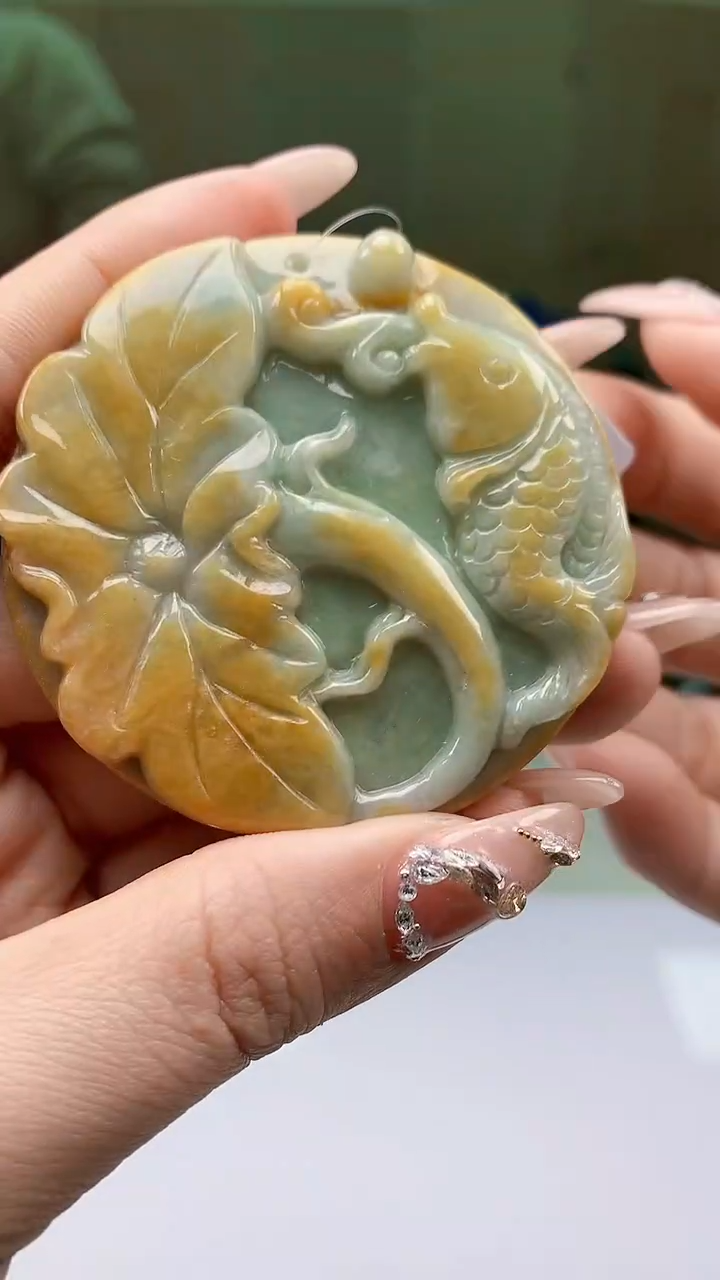 【闪购商品】定制翡翠未镶嵌1502ty-毛货挂件83