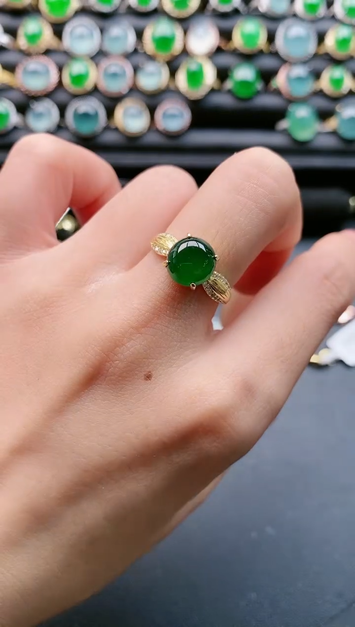 【闪购商品】翡翠戒指银S925镶嵌1111111