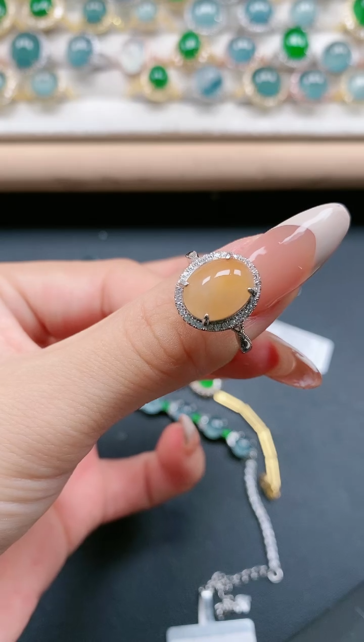 【闪购商品】翡翠戒指银S925镶嵌111111