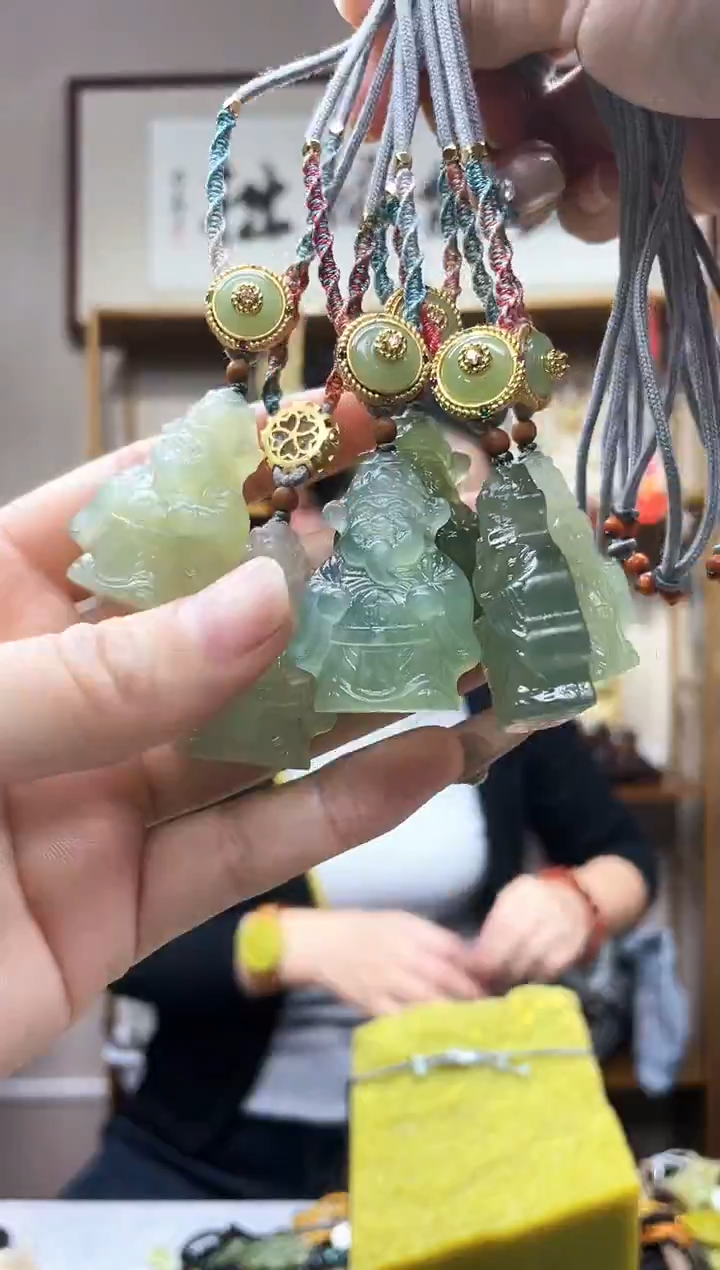 未镶嵌岫玉吊坠多样性发货拍一发一