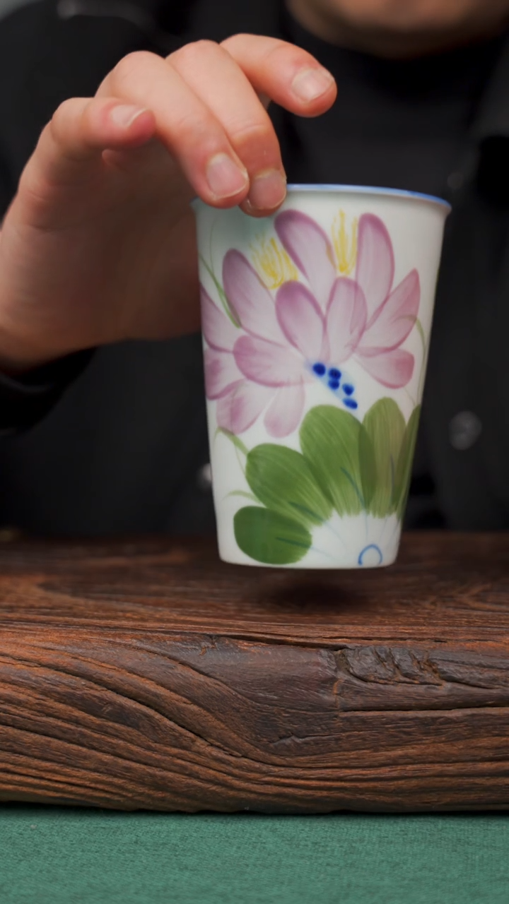 【闪购商品】瓷片34寻一缕瓷香杯釉下手工手绘瓷器