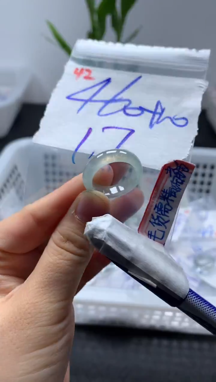 未镶嵌定制翡翠戒圈17#470毛货需精细抛光