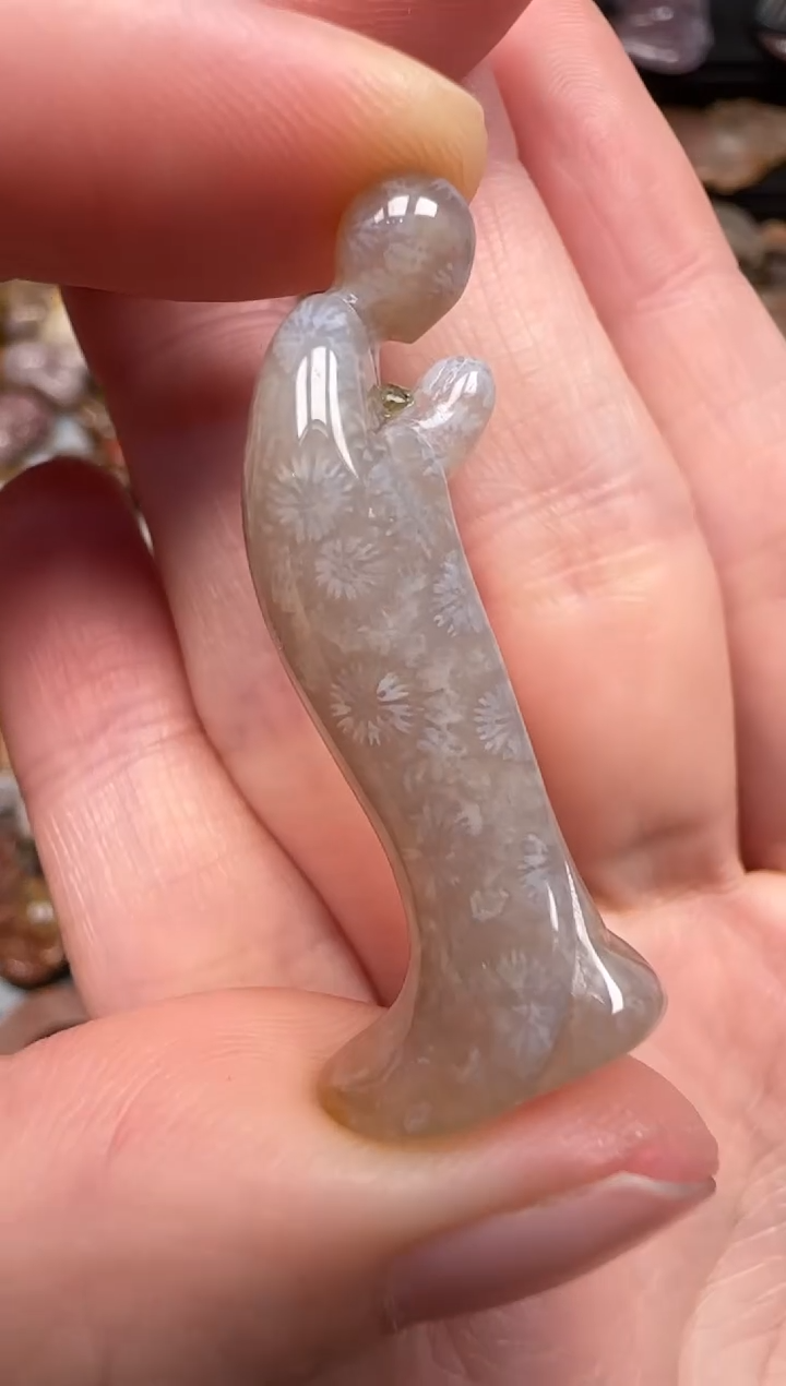 硅化珊瑚（珊瑚玉）未镶嵌颈饰838