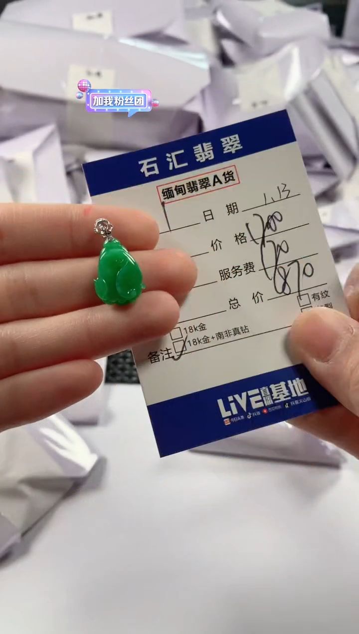 【闪购商品】翡翠颈饰18K金镶嵌11111111