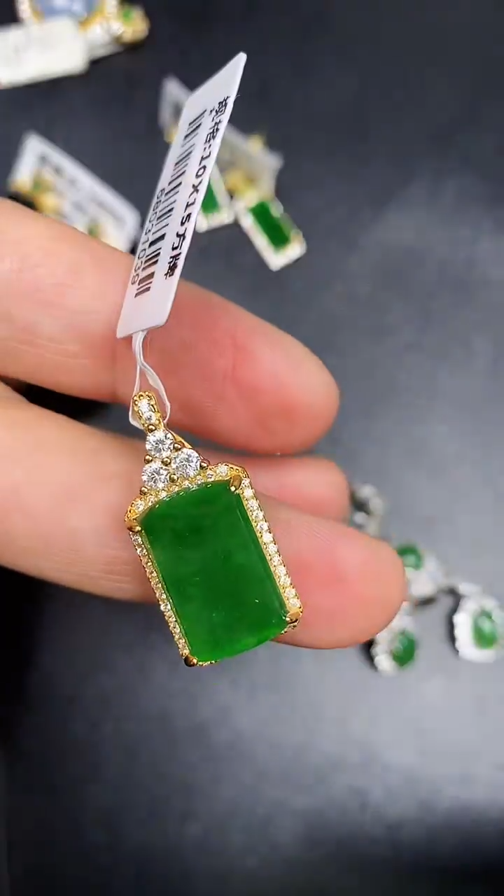 银S925镶嵌戒指翡翠3260