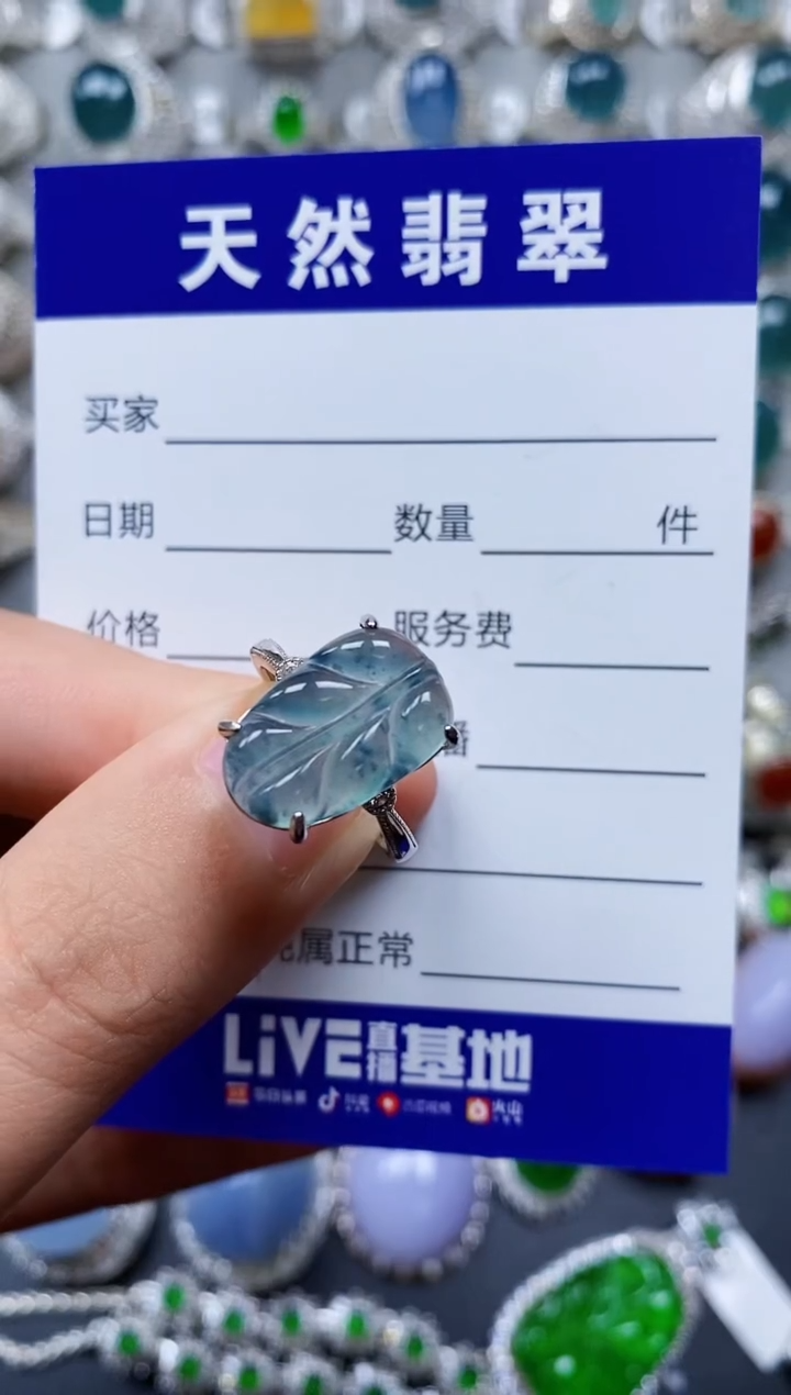 【闪购商品】翡翠戒指银S925镶嵌0327