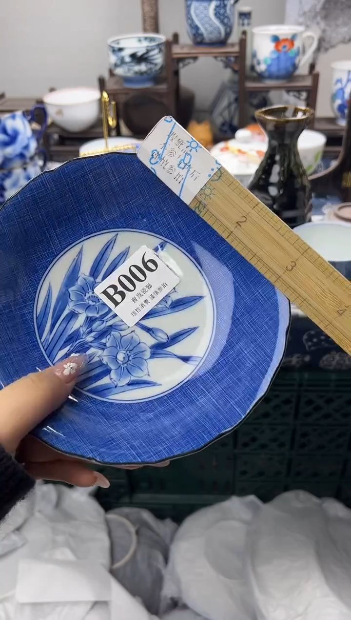 瓷片槐**四  B006