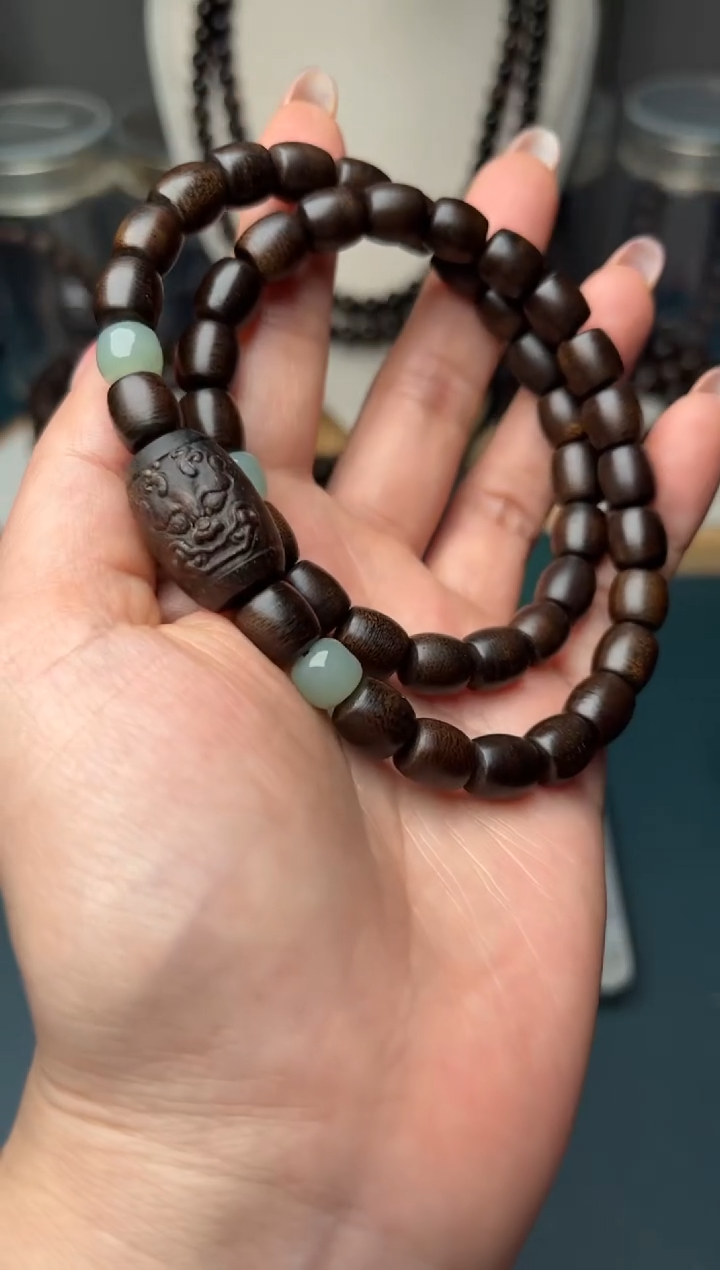 【闪购商品】沉香手串8mm越南芽庄白奇楠双圈