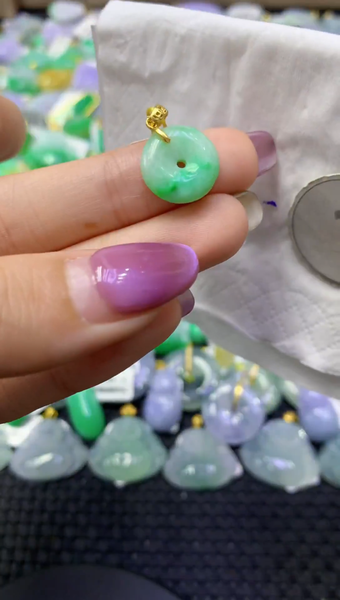 颈饰未镶嵌翡翠天然缅甸翡翠A货