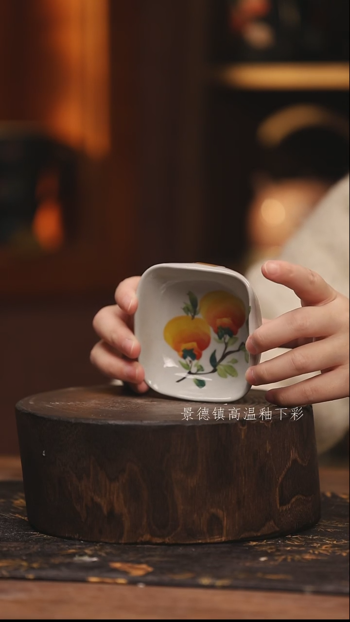 陶瓷景德镇高温釉下手绘陶瓷@L588@