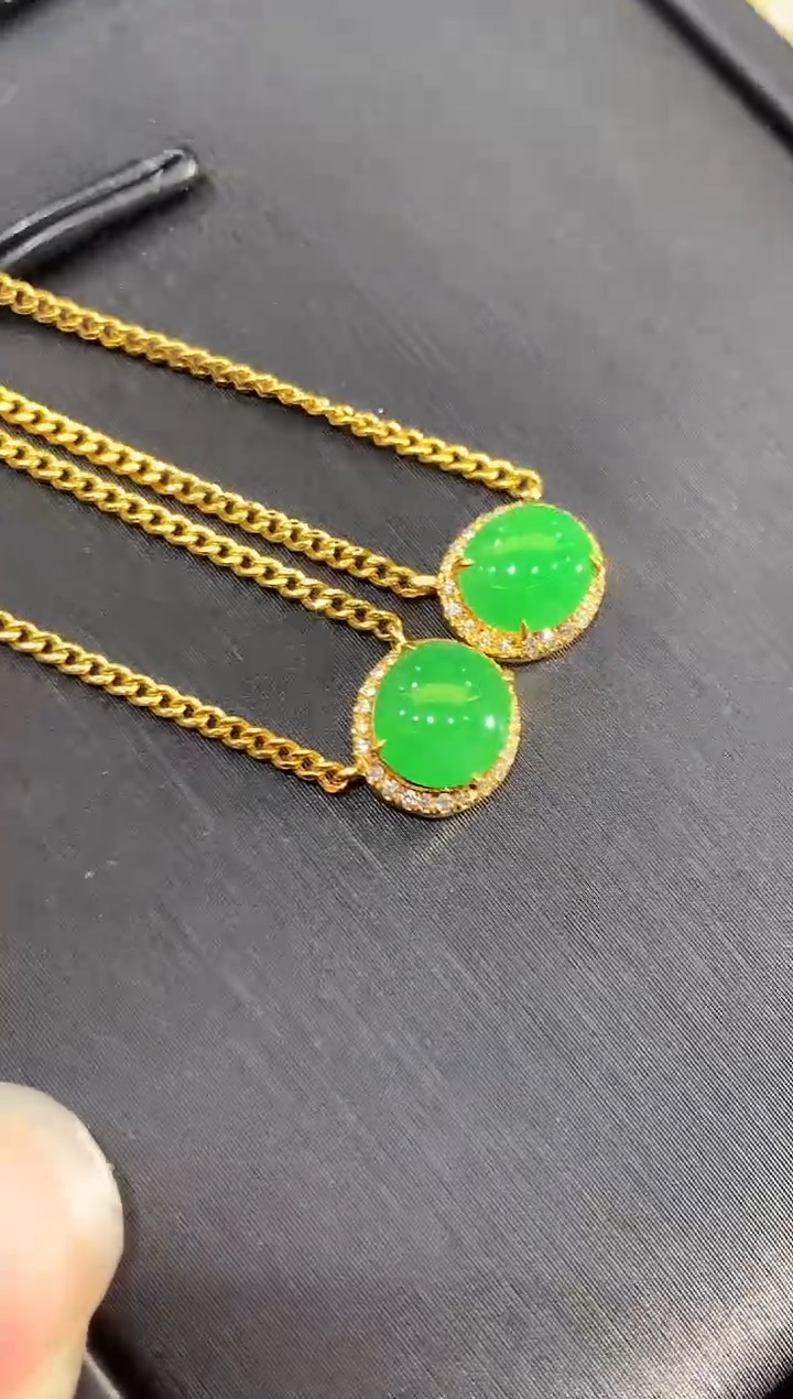 项链18K金镶嵌翡翠SY多样性发其一