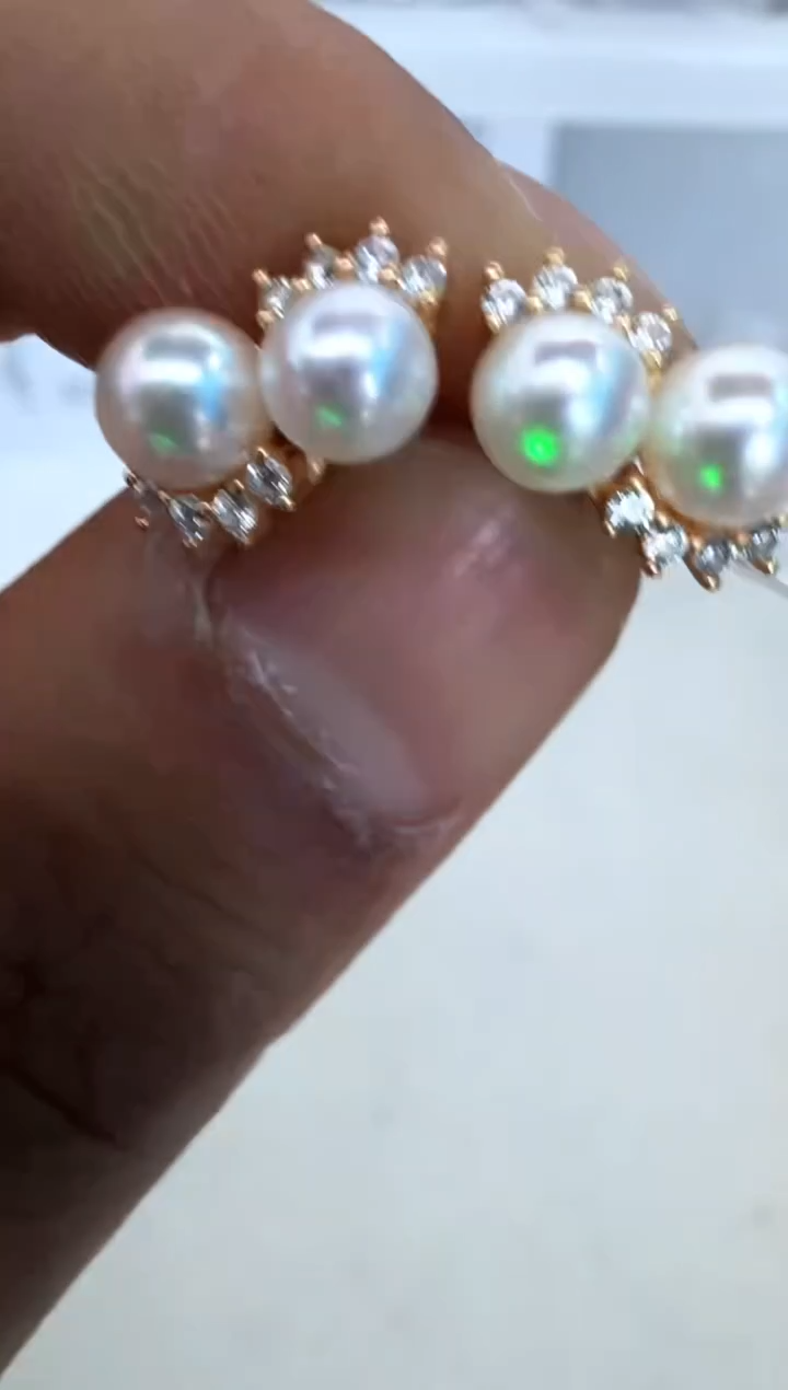 【闪购商品】海水珍珠耳饰银S925镶嵌耳钉