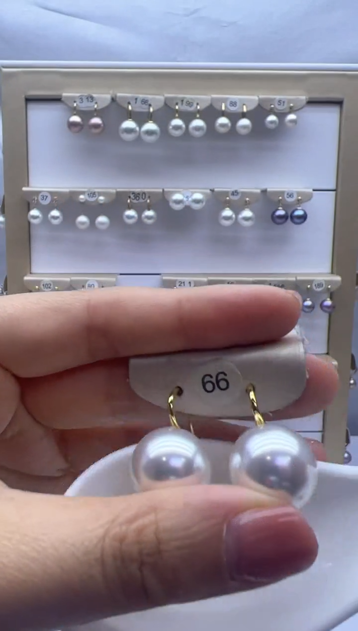 【闪购商品】淡水珍珠耳饰18K金镶嵌66