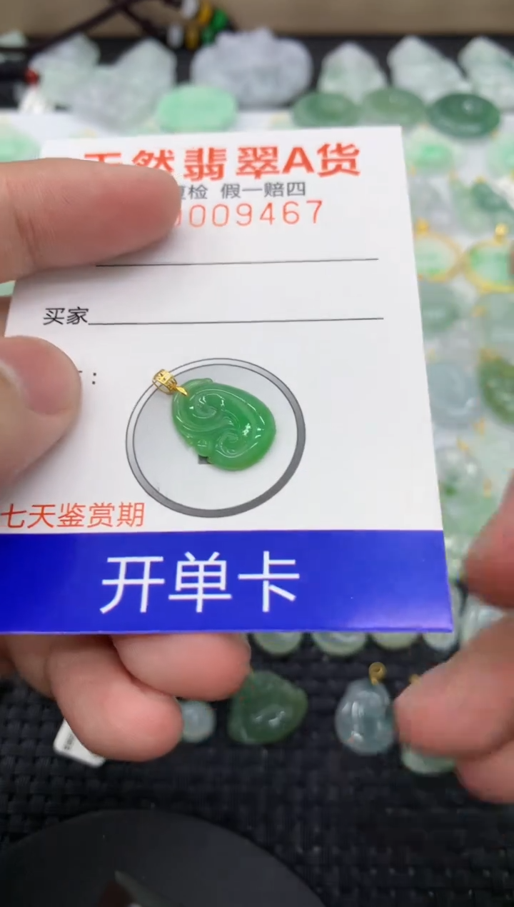 【闪购商品】翡翠颈饰18K金镶嵌11111111111