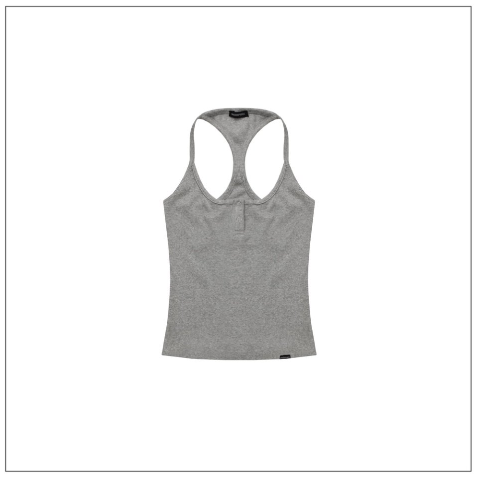 【深圳】MASONPRINCE半门襟遮副乳罗纹工字背心