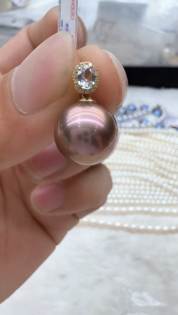 【闪购商品】淡水珍珠颈饰18K金镶嵌清货