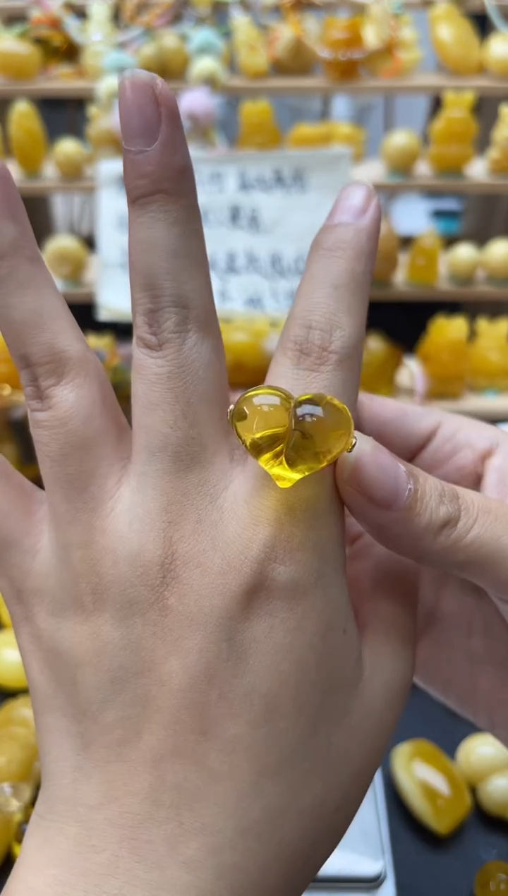 琥珀未镶嵌珠宝奇石016琥珀蜜蜡微瑕