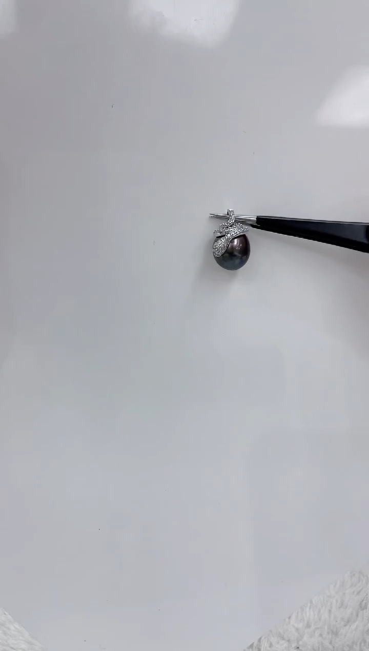【闪购商品】海水珍珠吊坠(不含链)银S925镶嵌海水珍珠吊坠
