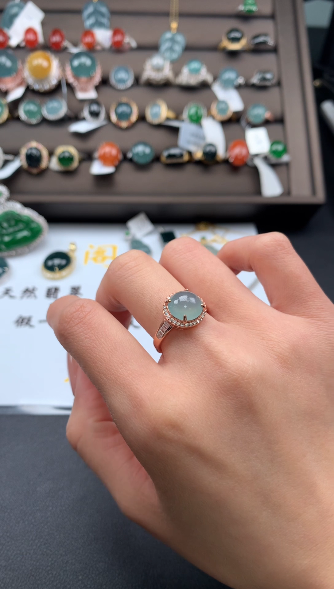 【闪购商品】翡翠戒指银S925镶嵌3123123