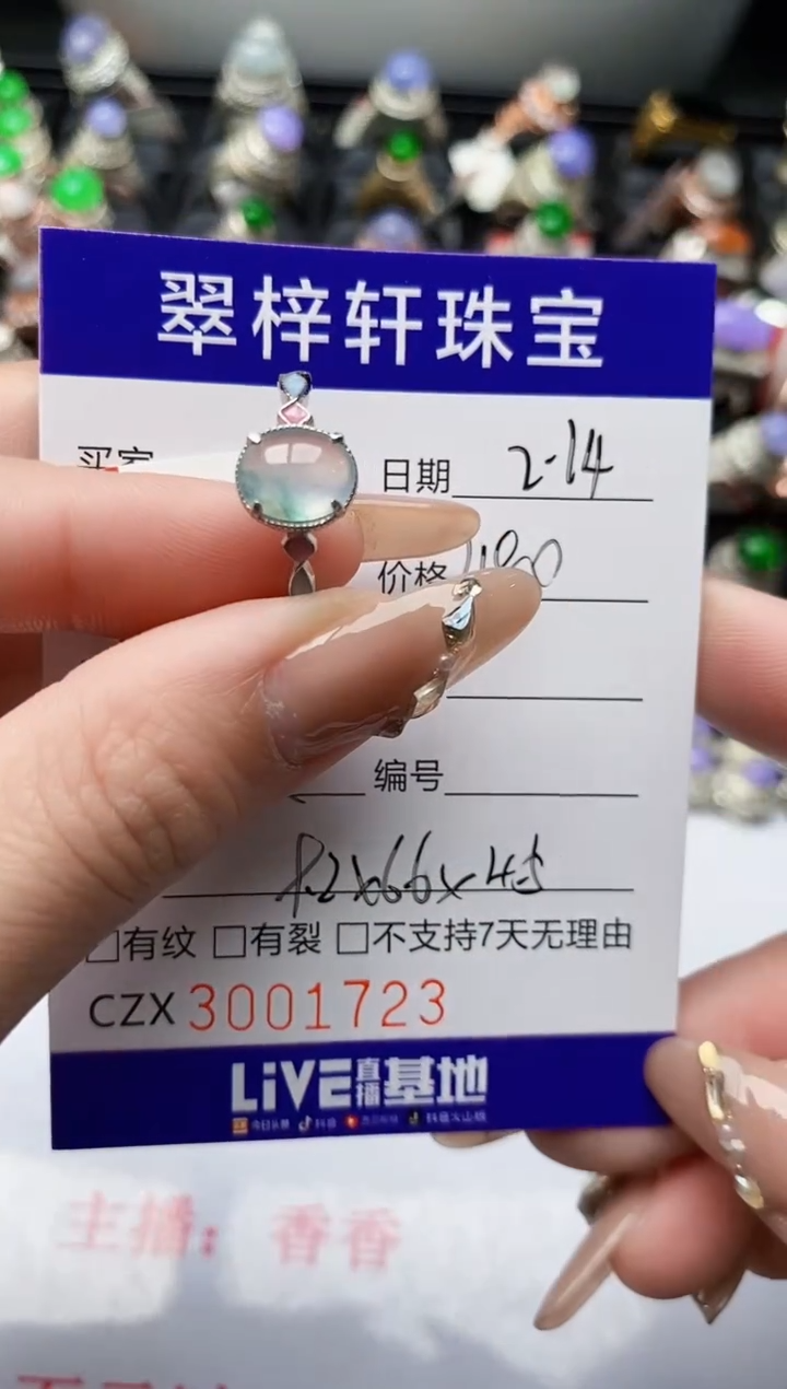 【闪购商品】翡翠戒指银S925镶嵌/1723