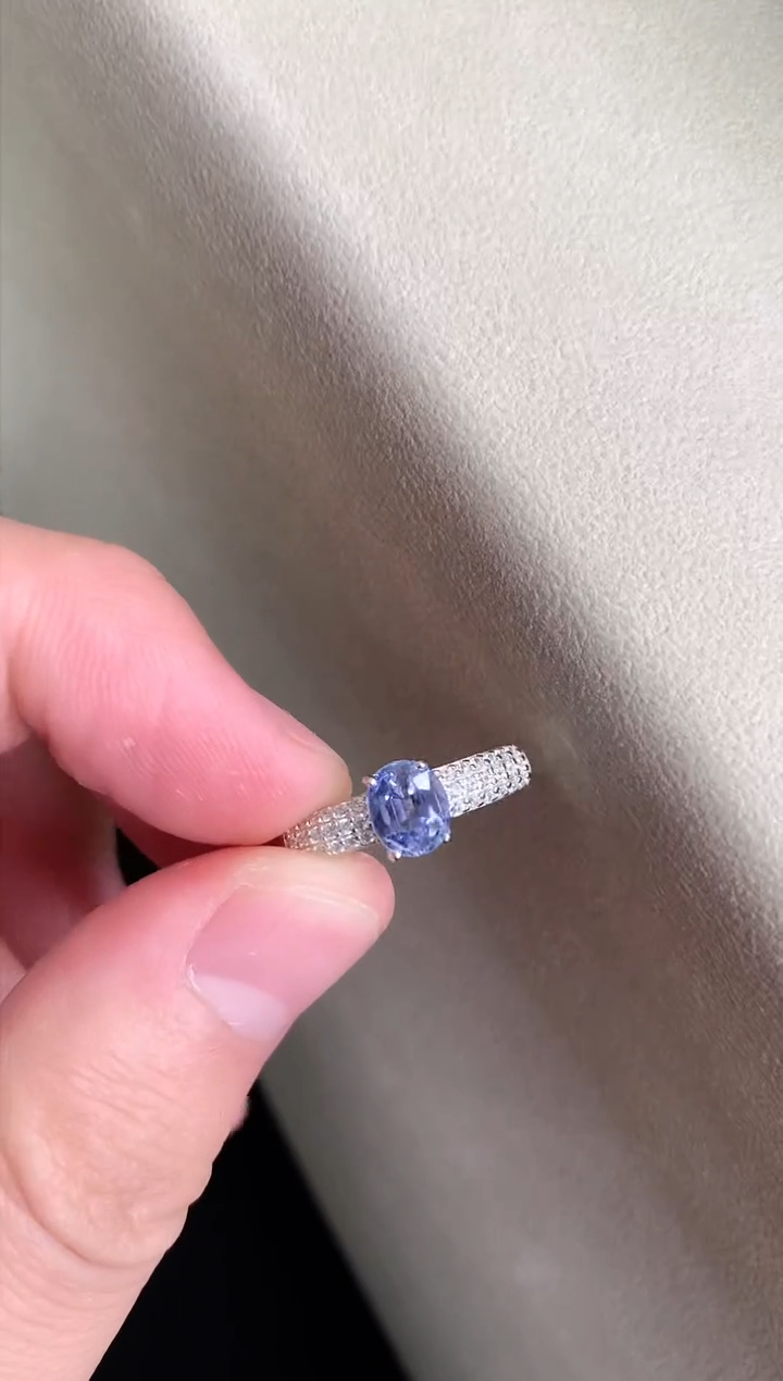 【闪购商品】蓝宝石戒指银S925镶嵌戒指