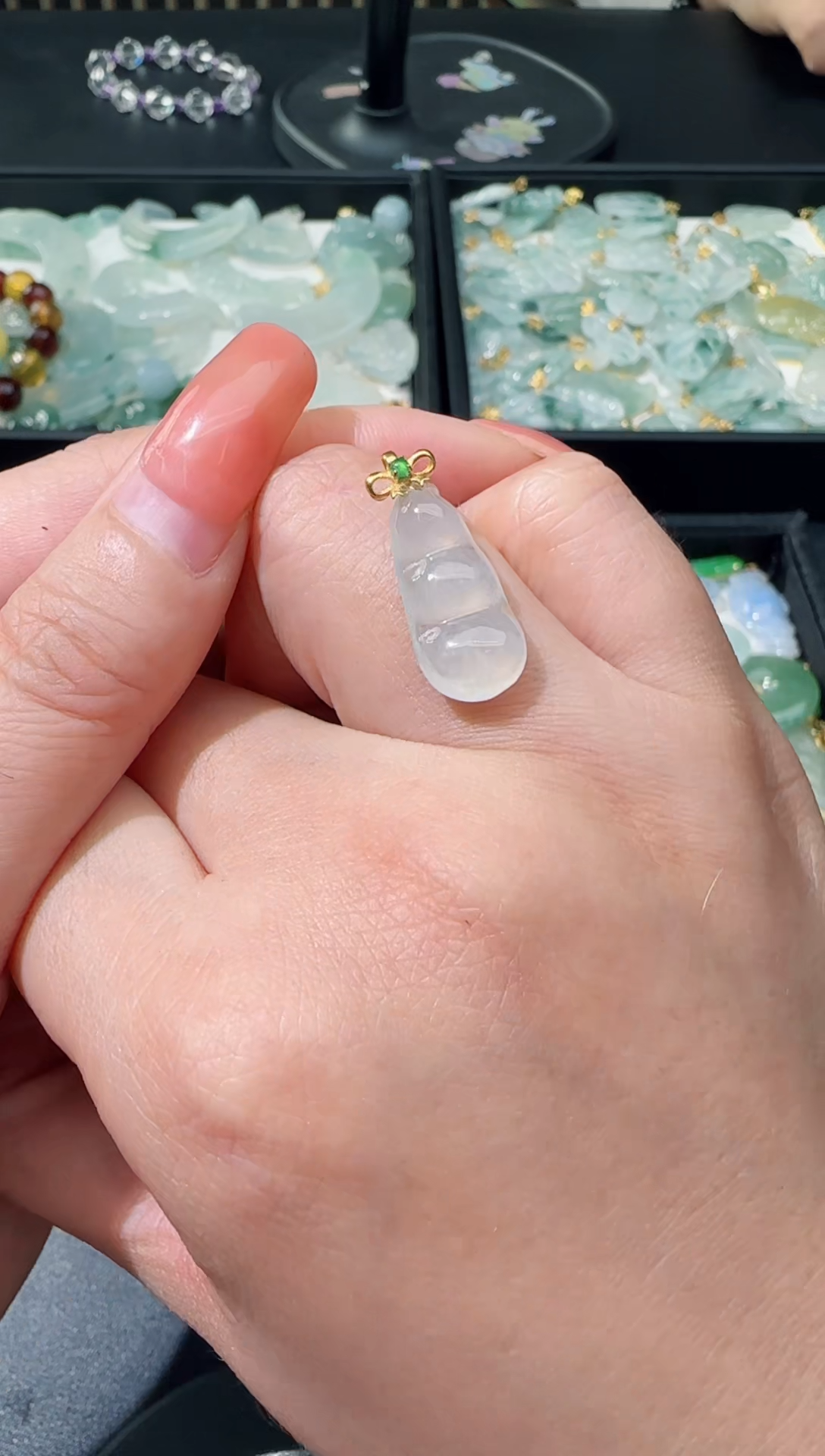 【闪购商品】翡翠颈饰18K金镶嵌TZG0121176