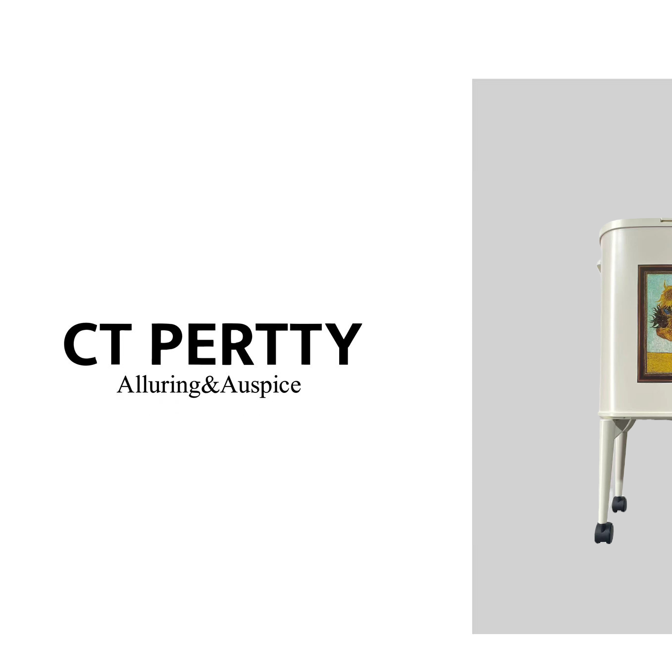 高脚大号带滑轮向日葵垃圾桶（1个+1垃圾袋）