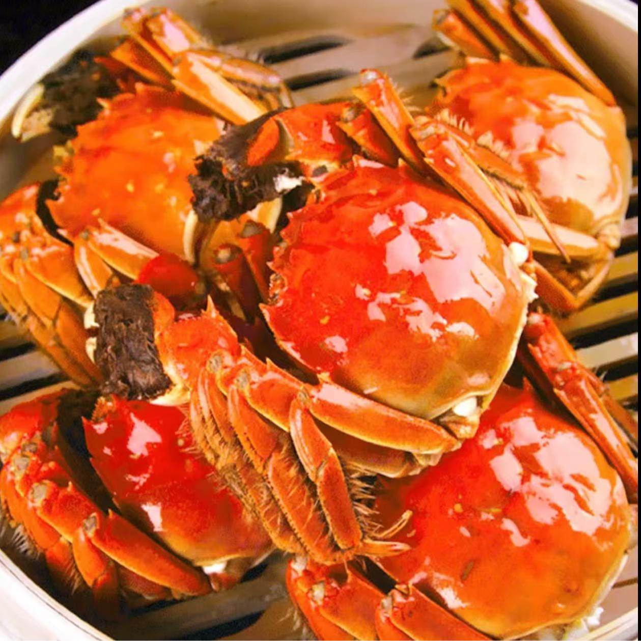 【活蟹】鲜活大闸蟹母2.2-2两/只*5只公3.2-3两/只*5只顺丰发货礼盒