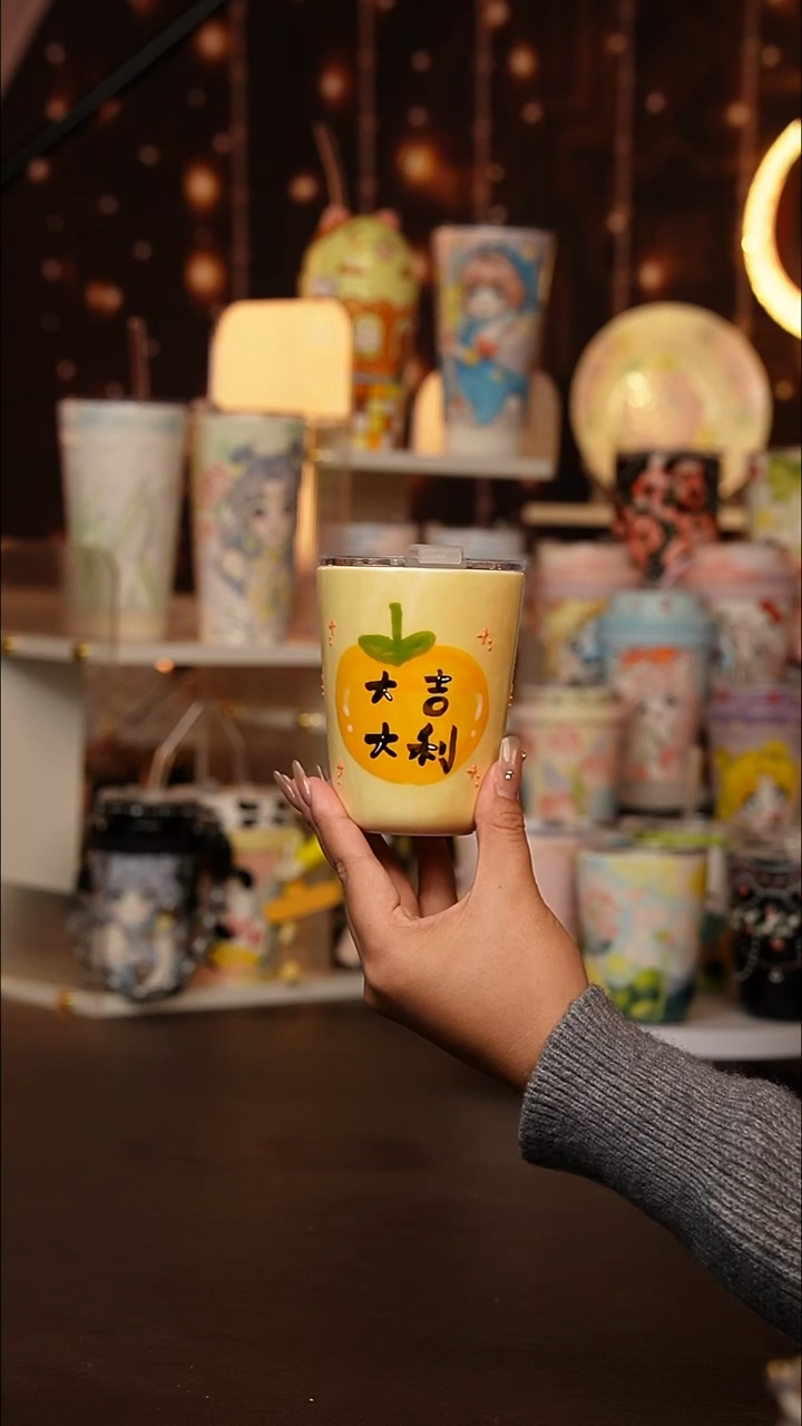(玉泥）景德镇手工手绘文创陶瓷杯