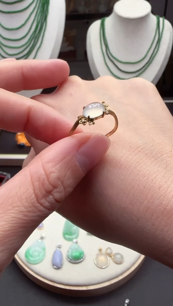 【闪购商品】翡翠戒指未镶嵌【海莎一口翠】翡翠戒指1