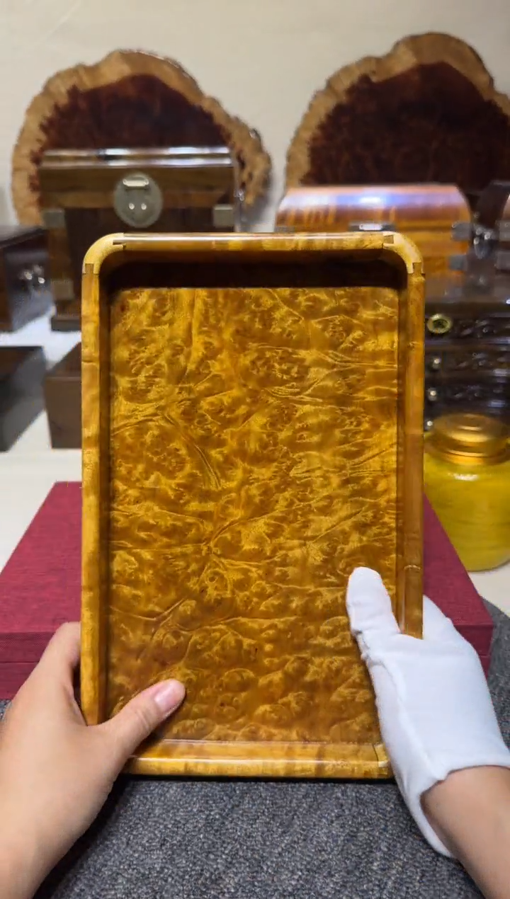 帝王之木：满留疤文承盘 长27宽17高3cm