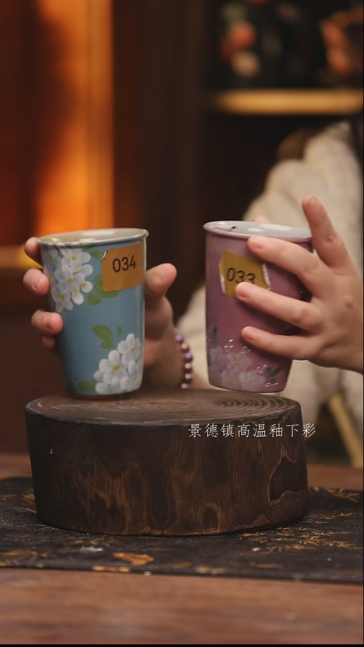 陶瓷景德镇高温釉下手绘陶瓷