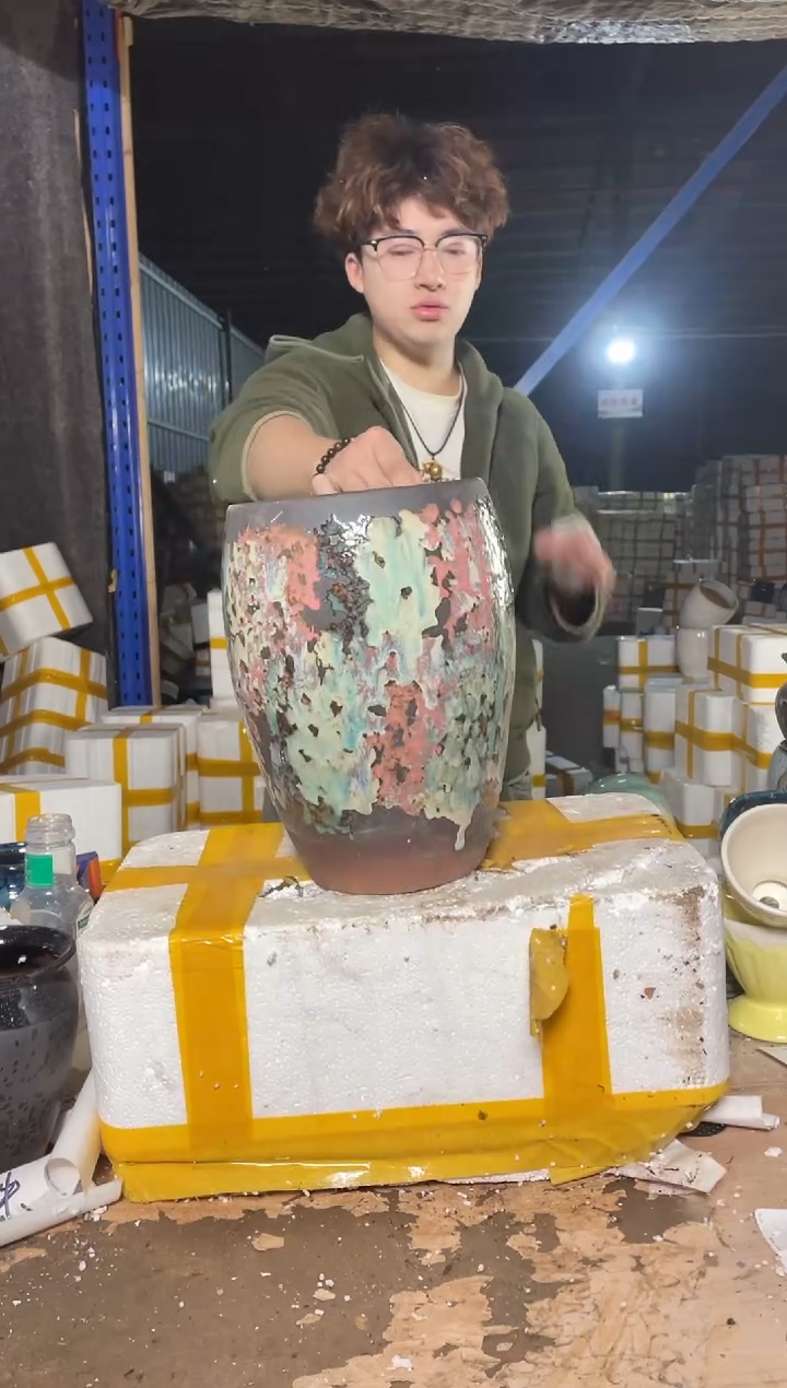 紫砂花盆宜兴紫砂粗陶花盆18-28