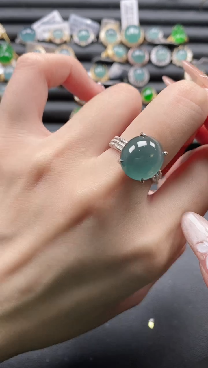 【闪购商品】翡翠戒指银S925镶嵌1111