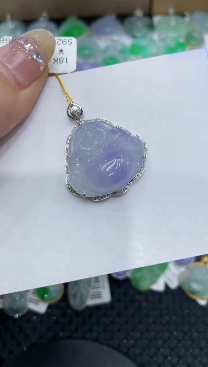 【闪购商品】翡翠颈饰18K金镶嵌222222222