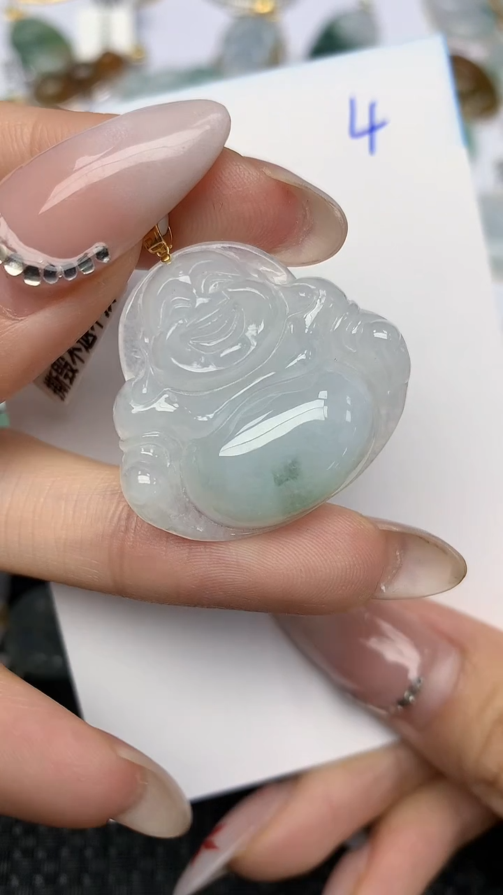 【闪购商品】翡翠颈饰18K金镶嵌天然翡翠A货