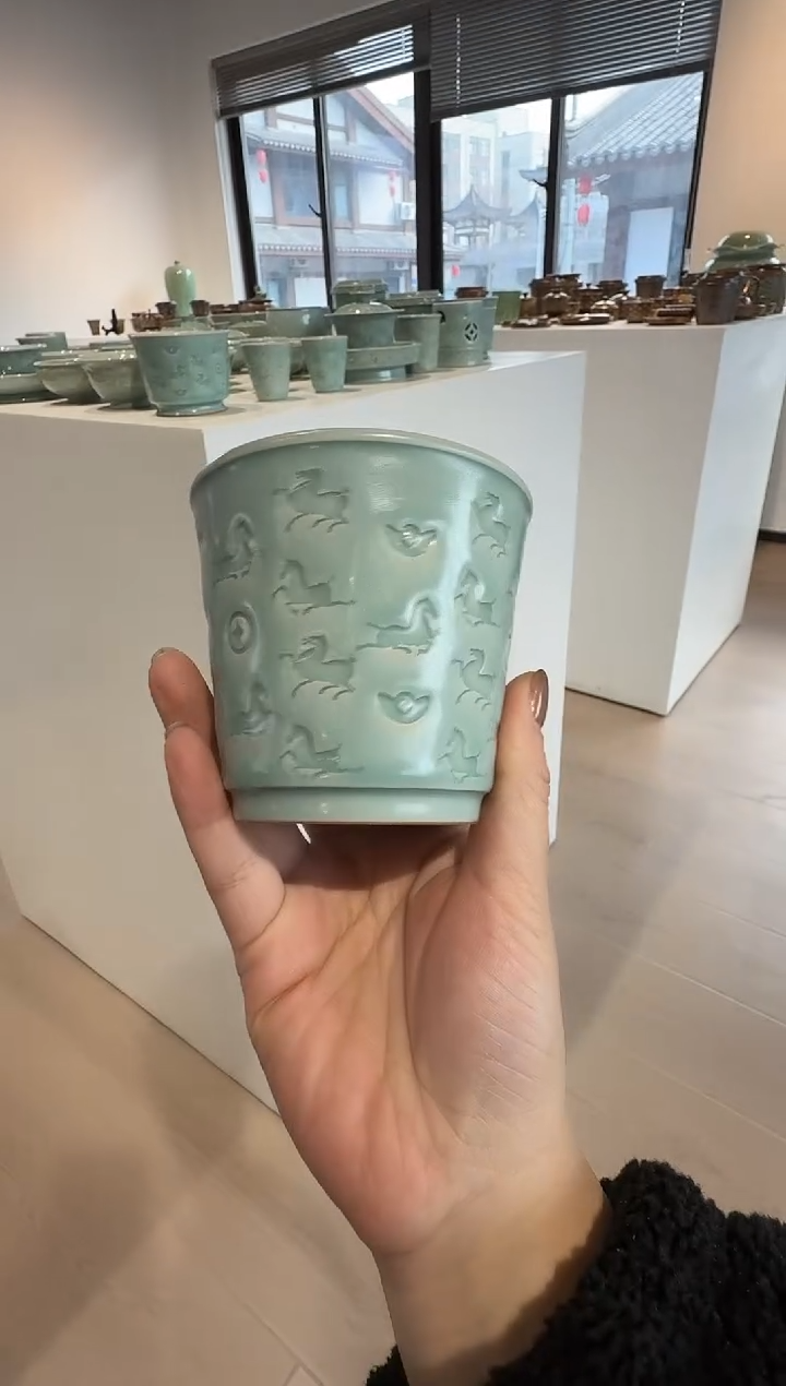 青瓷手工茶器包邮