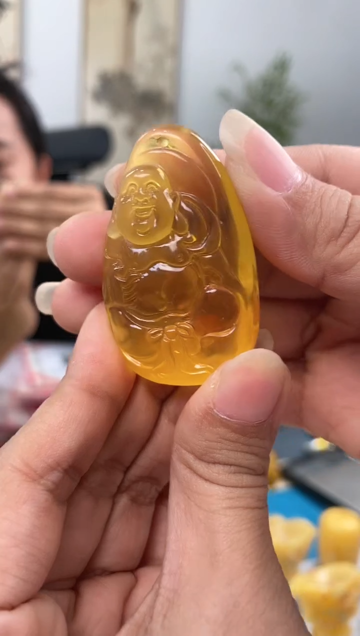 【闪购商品】蜜蜡裸石未镶嵌天然琥珀蜜蜡弥勒佛