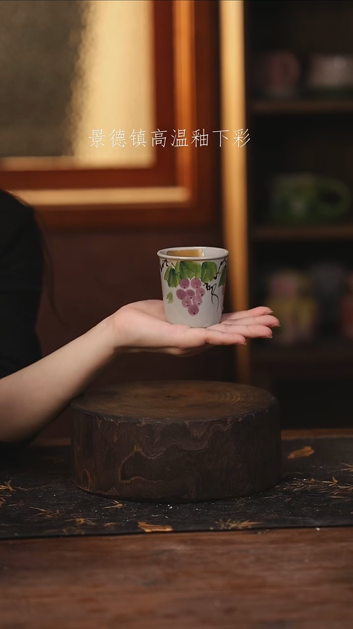 陶瓷景德镇高温釉下手绘陶瓷@L309@